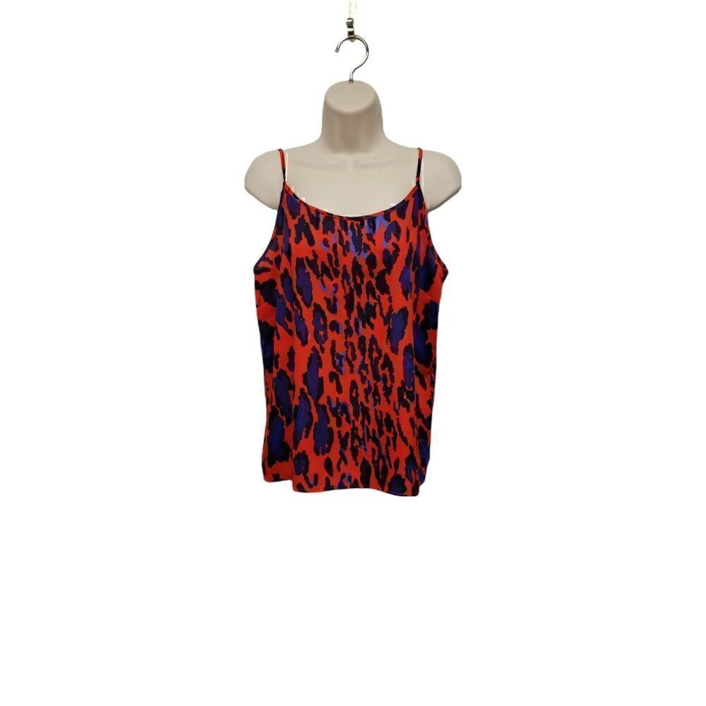 The Limited Spaghetti Strap Blouse Size Large Multicolor Red/Blue